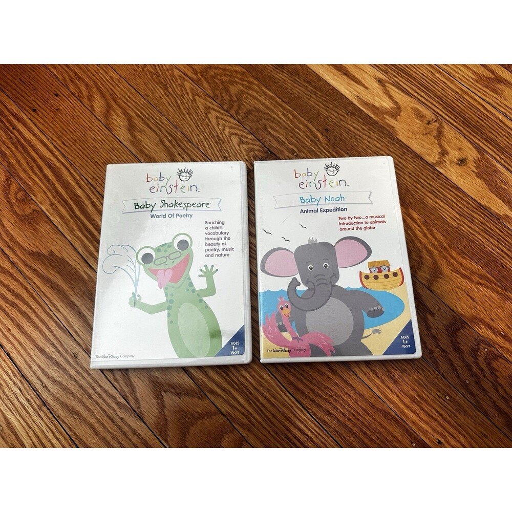 Disney Baby Einstein DVD Lot - Animal Expedition & World Of Poetry Educational